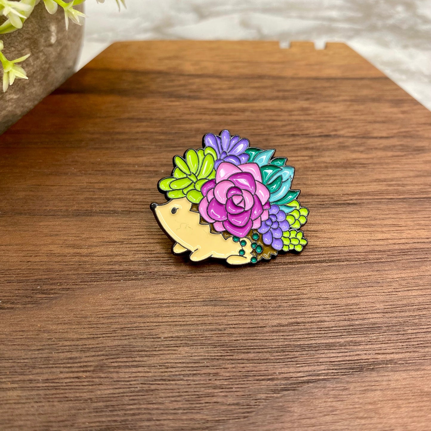 Pin - Floral Hedgehog