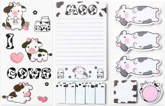 Sticky Note Booklet Set - Cow - PREORDER