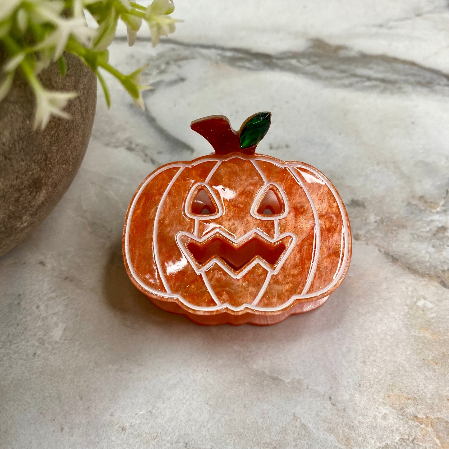 Hair Clip - Halloween Pumpkin