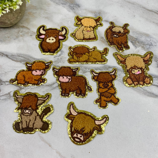 Chenille Patches - Highland Cow
