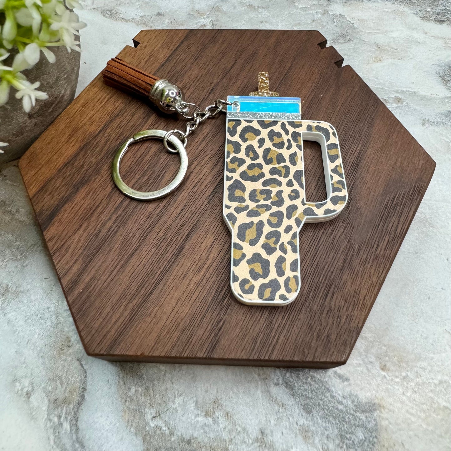 Keychain - Tumbler - Tan Brown Animal