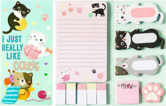 Sticky Note Booklet Set - Really Like Cats - PREORDER