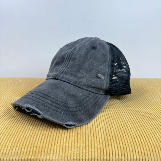 Hat - Charcoal Black Snapback