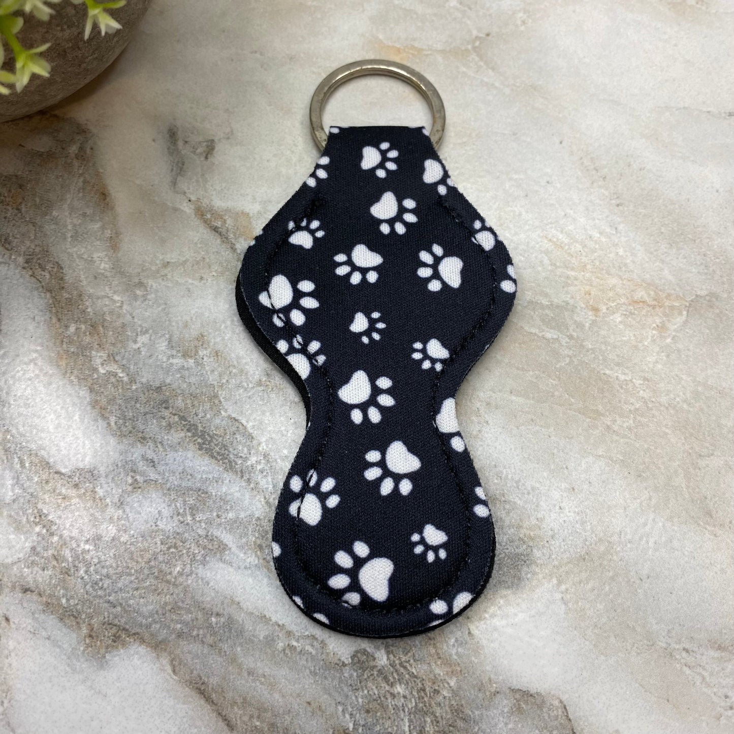 Lip Balm Chapstick Holder - #12 - Black Paw Print