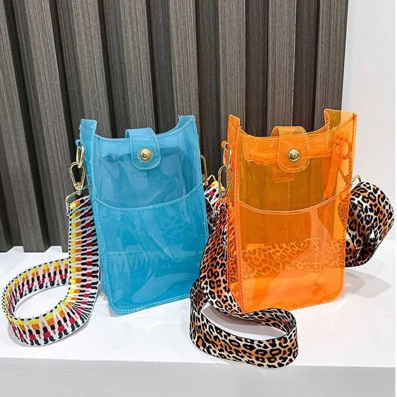 Ava - Colorful Clear, Slim Crossbody & Phone Bag