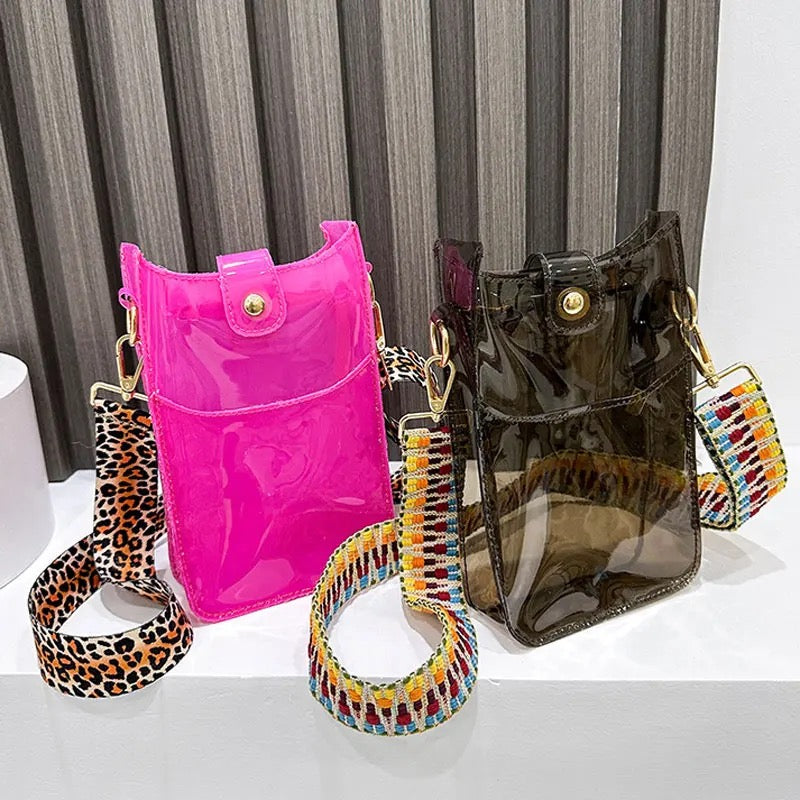Ava - Colorful Clear, Slim Crossbody & Phone Bag