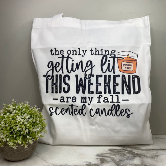 Tote Bag - Halloween - Fall Candles