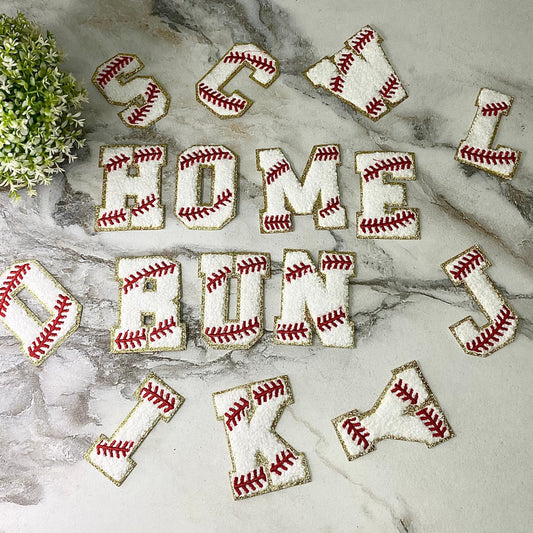 Chenille Letter Patches - Baseball