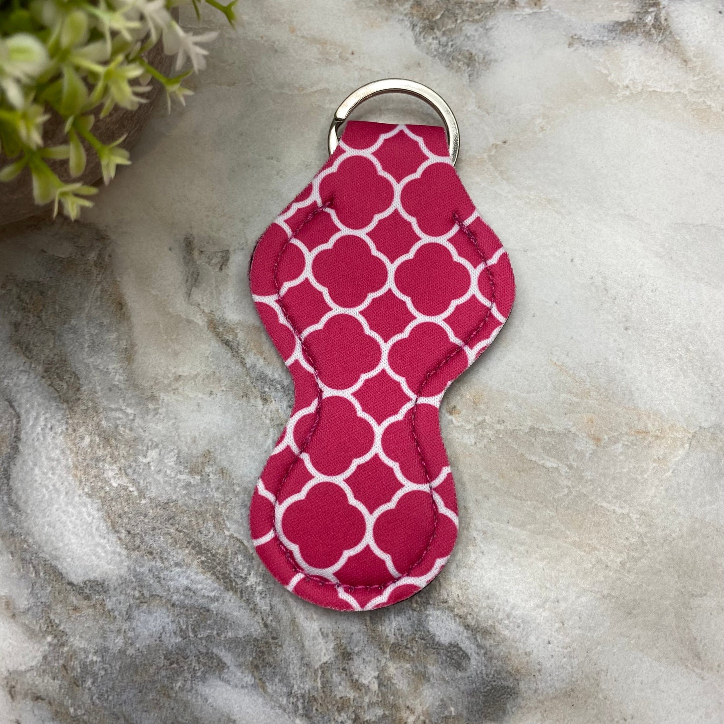 Lip Balm Chapstick Holder - #49 - Pink Pattern