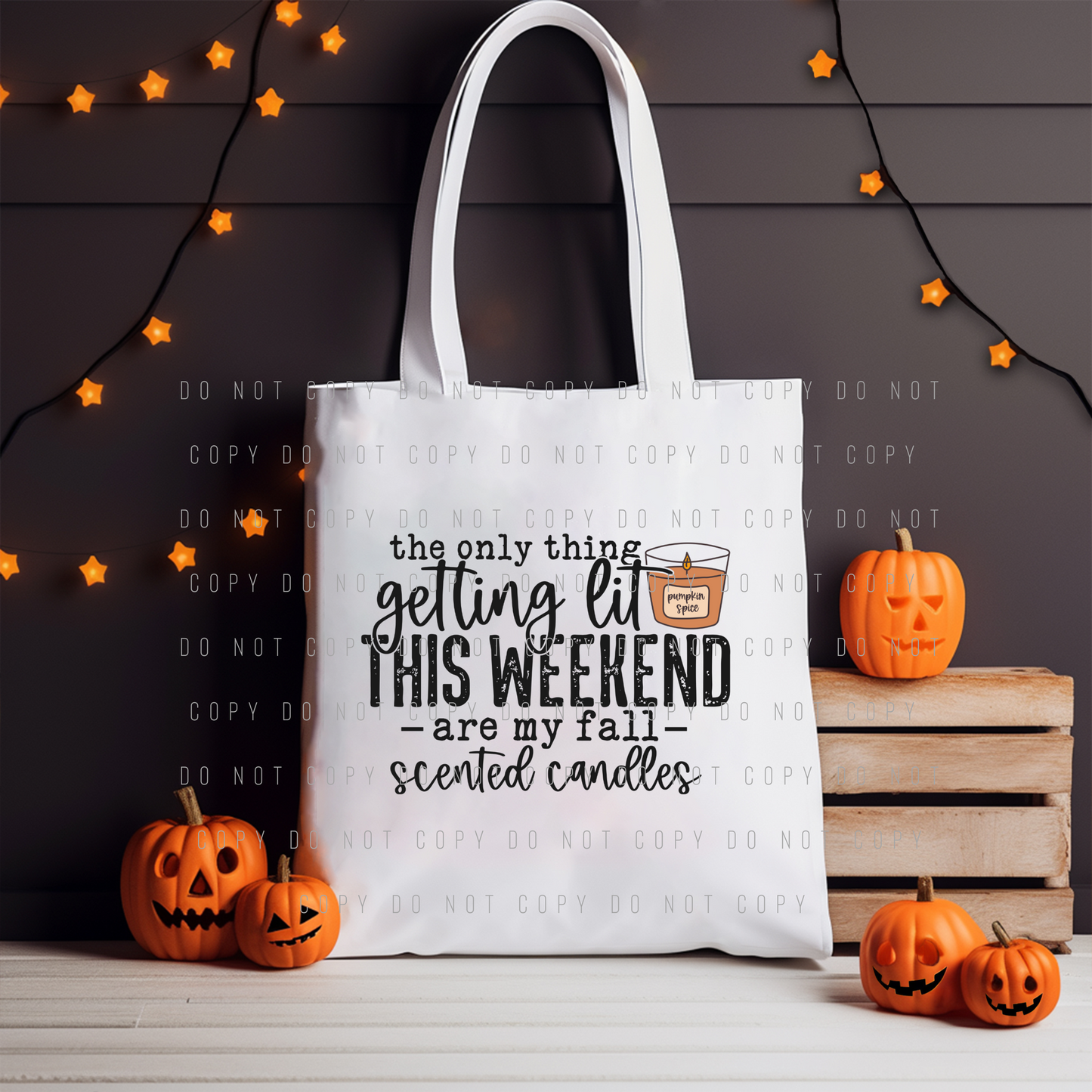 Tote Bag - Halloween - Fall Candles