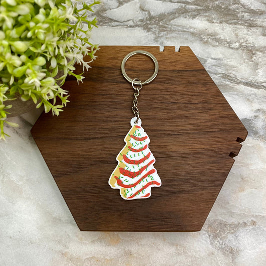 Keychain - Christmas Tree Cake