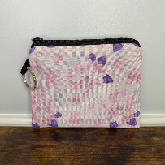 Mini Pouch - Pink And Blue Floral