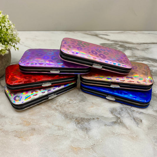 Manicure Nail Case & Set - Animal Holographic