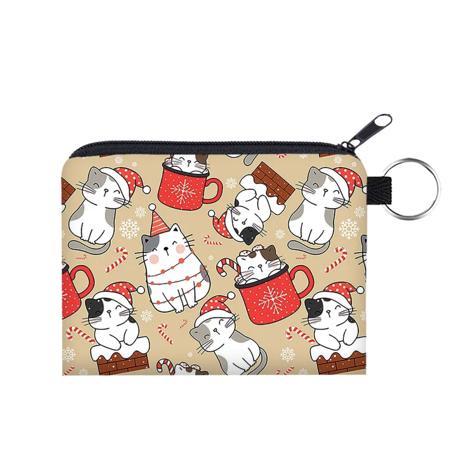 Mini Pouch - Cat Christmas