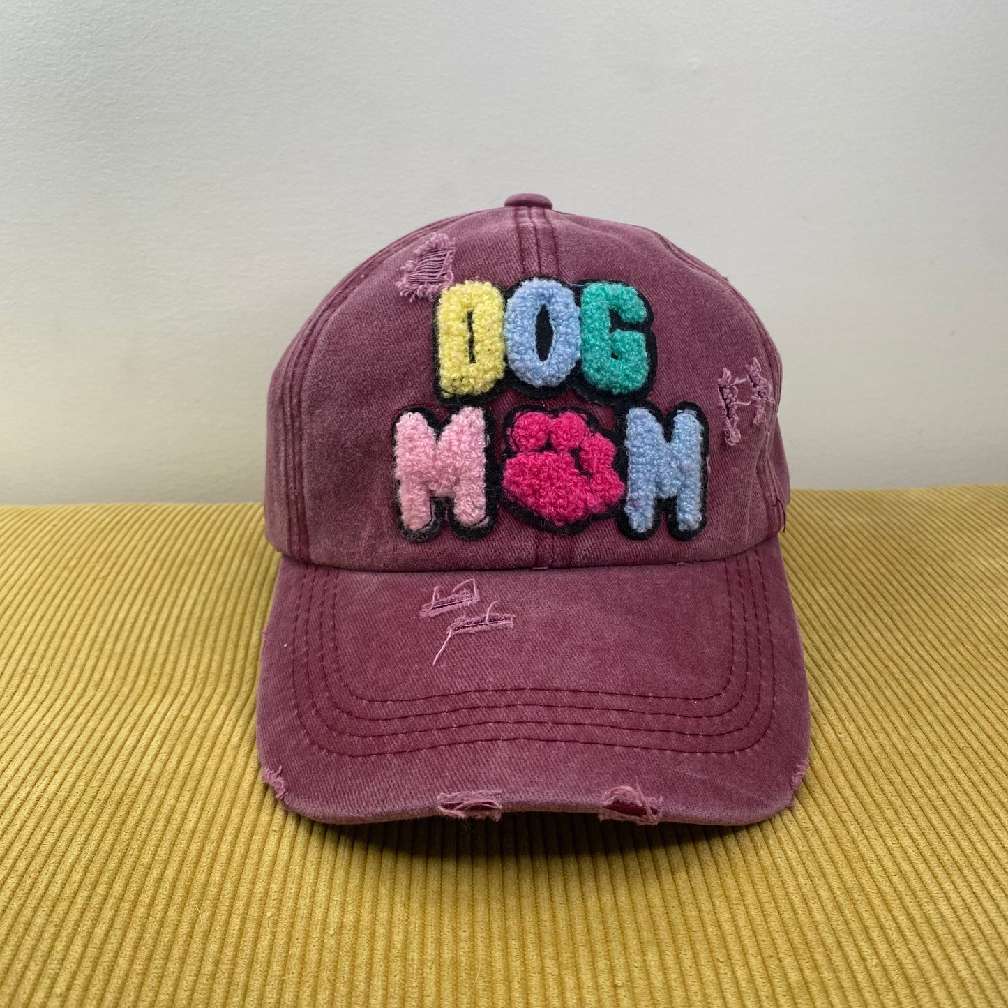 Hat - Dog Mom - Burgundy