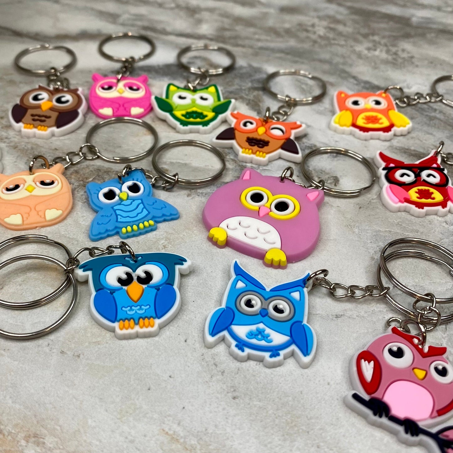 Keychain - Silicone - Owls