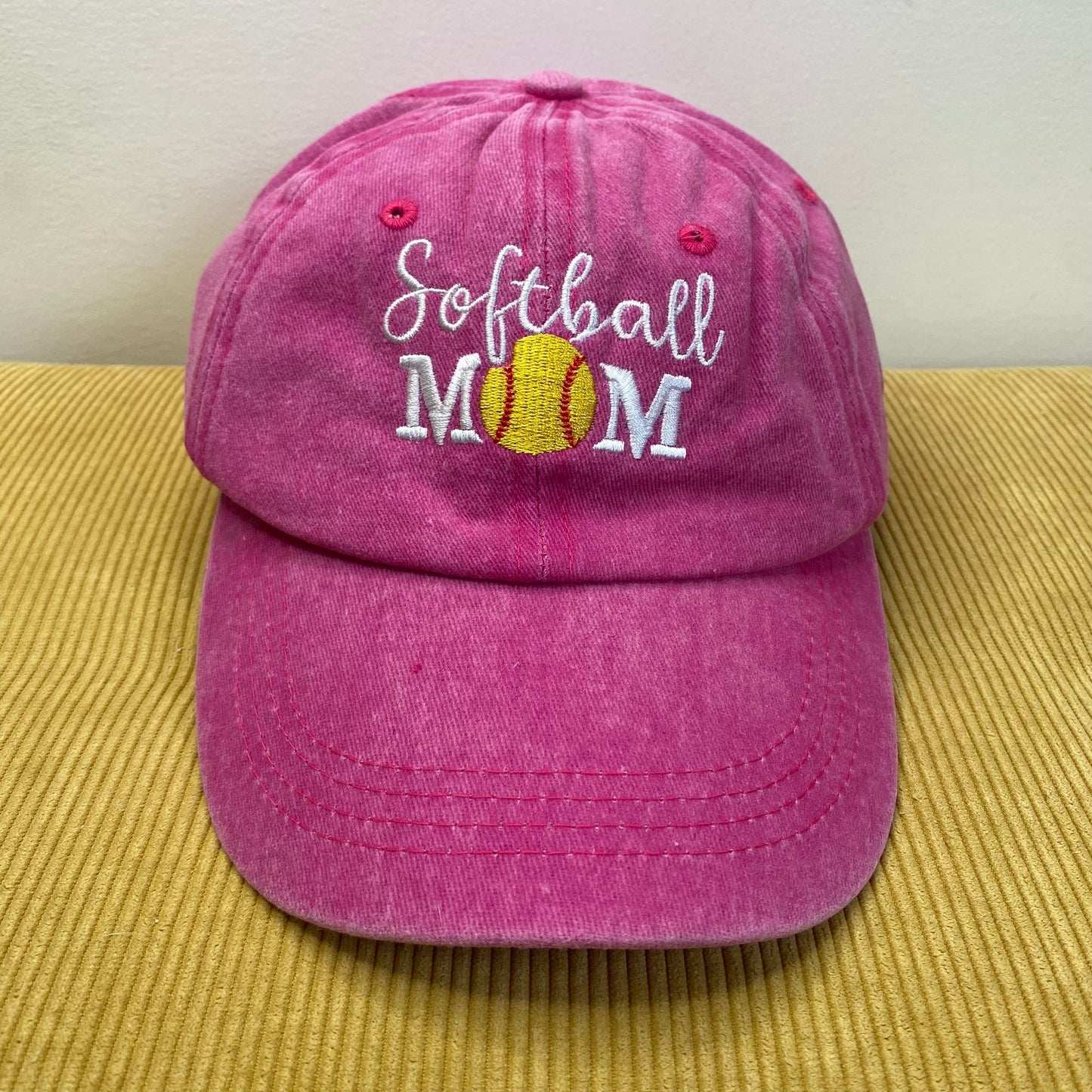 Hat - Softball Mom - Pink