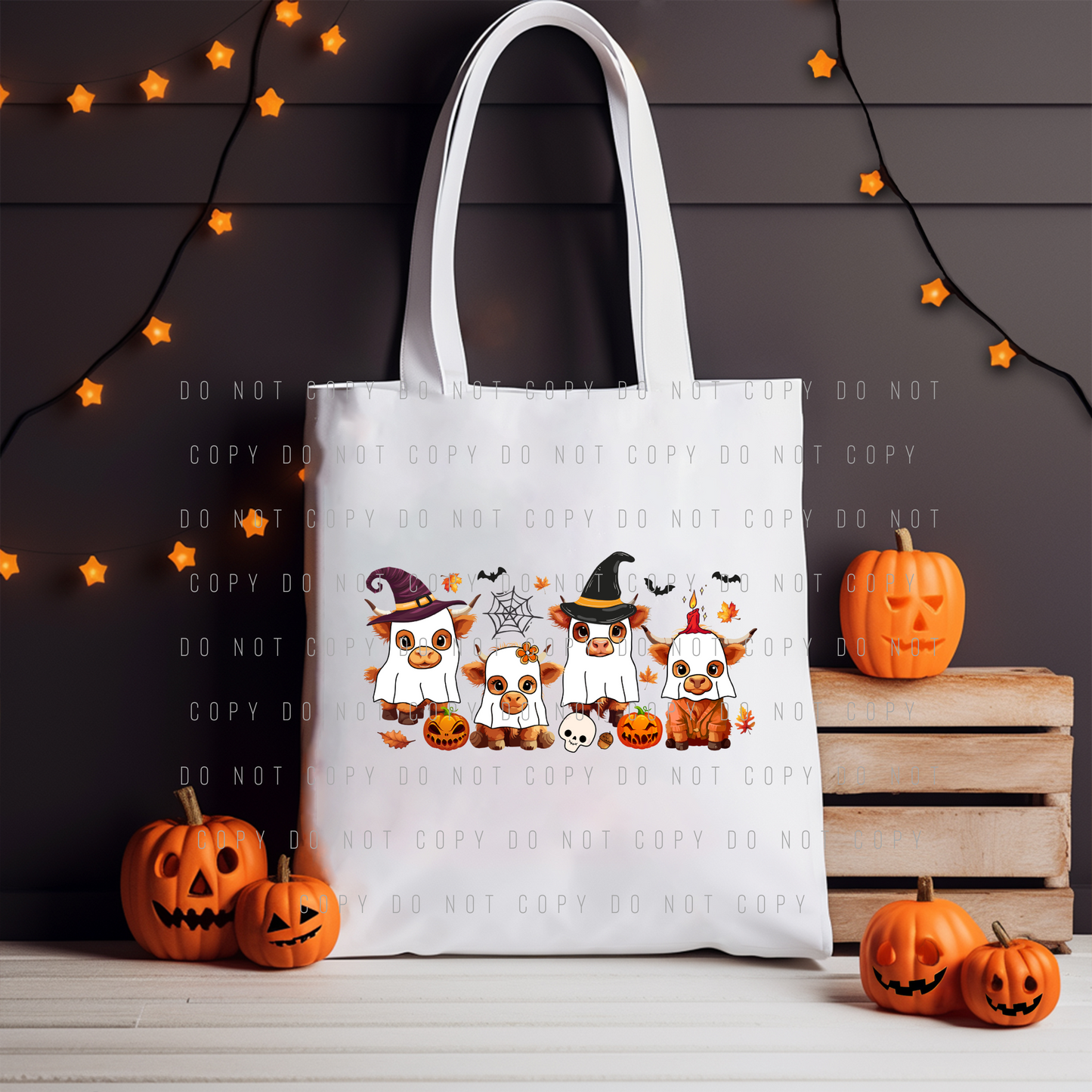 Tote Bag - Halloween - Cow Ghost