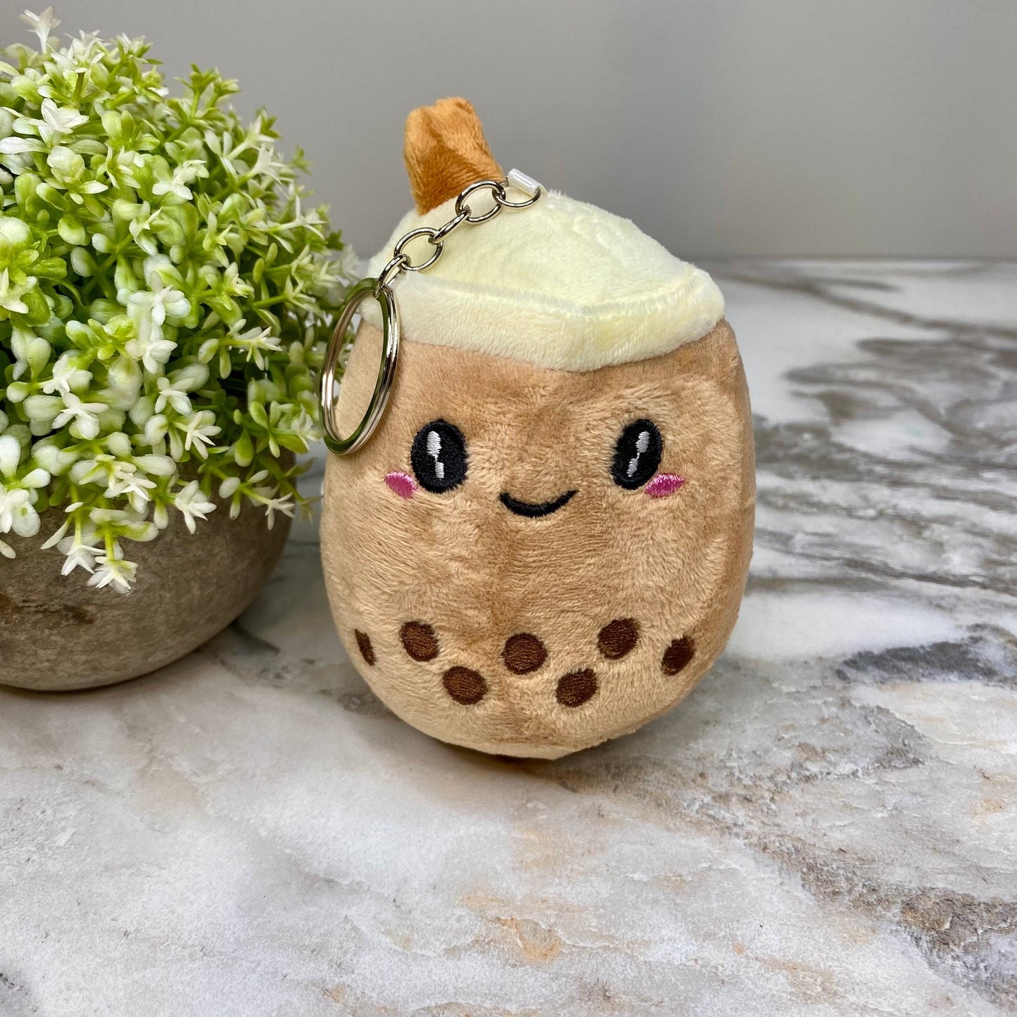 Keychain Toy - Plush Bubble Tea Boba