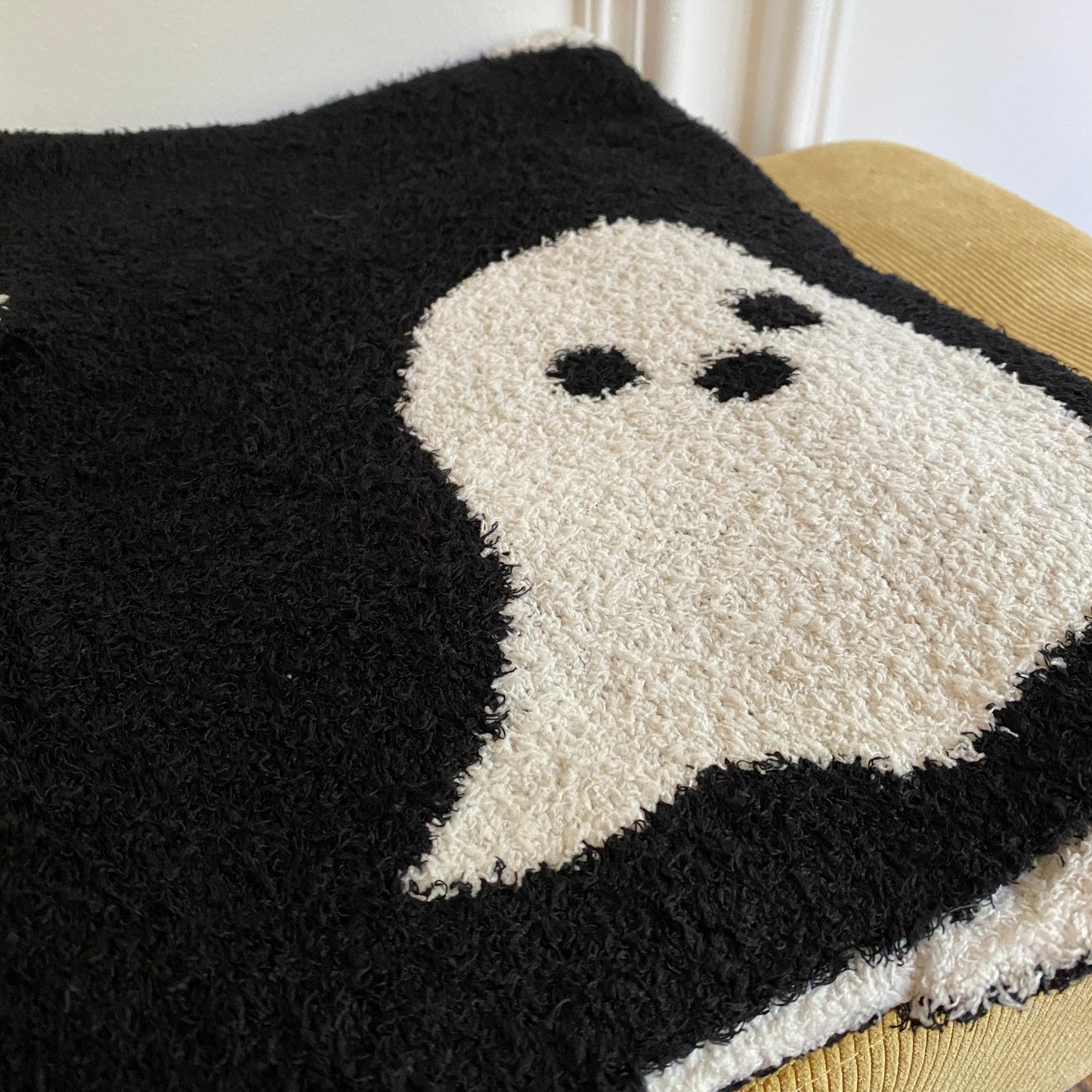 Blanket - Soft Dreams - Double Sided Ghost Black & White - PREORDER 6/24-6/27