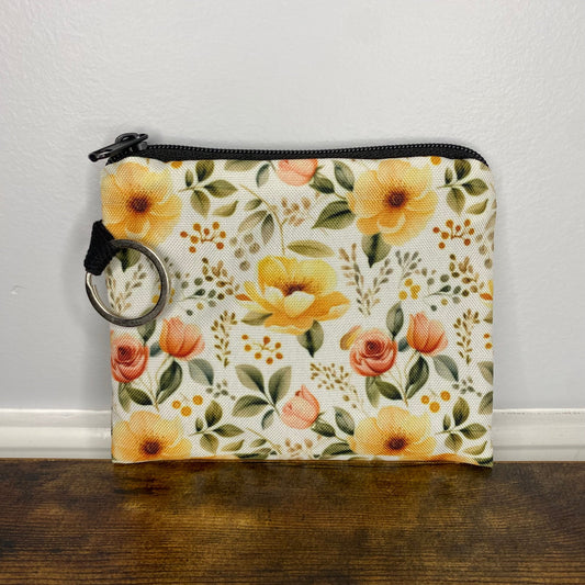 Mini Pouch - Creamsicle Floral