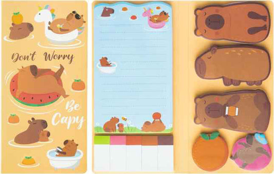 Sticky Note Booklet Set - Don't Worry Be Capy (#2) - PREORDER