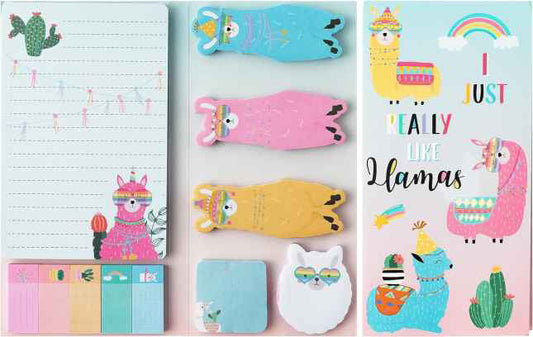Sticky Note Booklet Set - Llamas - PREORDER
