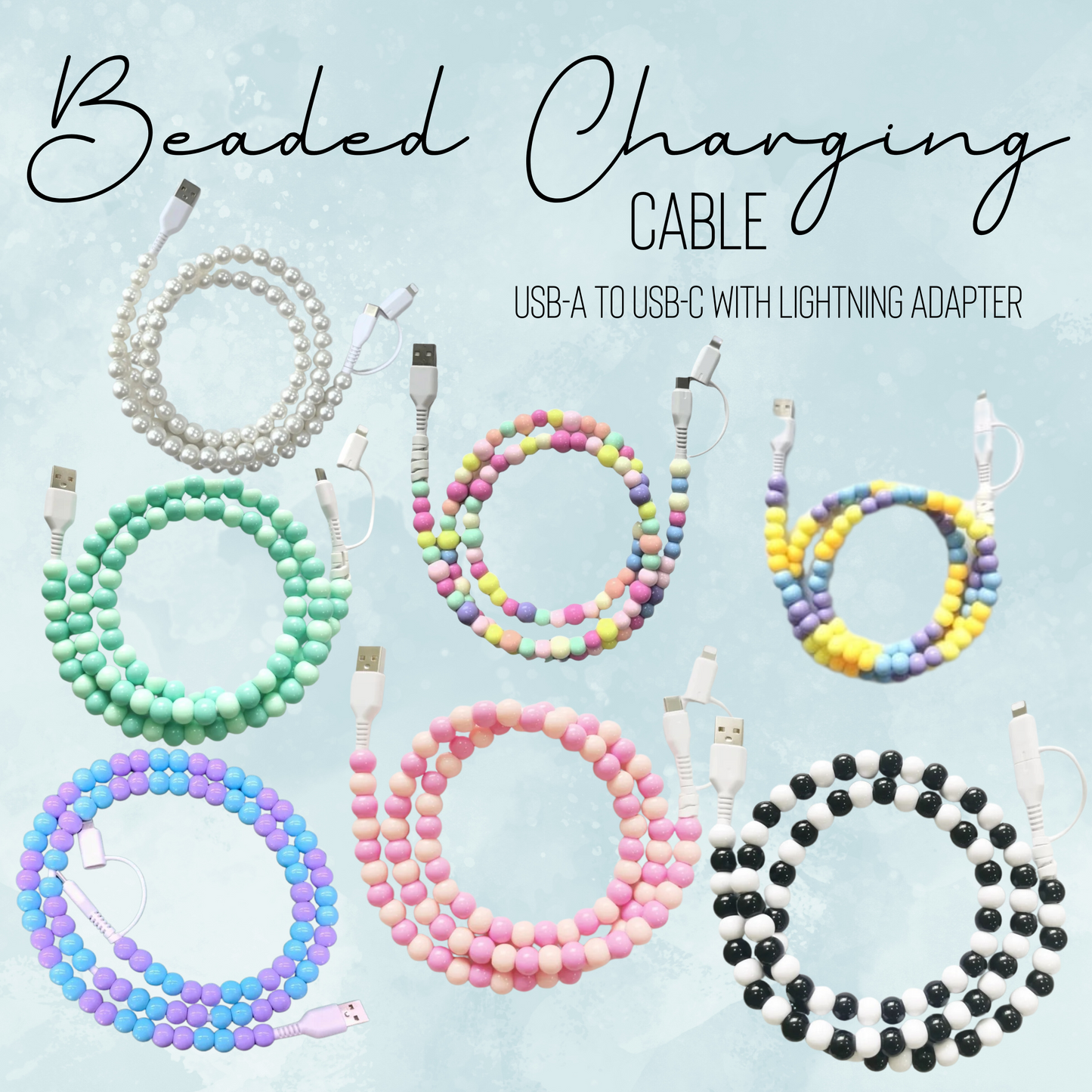 Charging Cord - Beaded - PREORDER