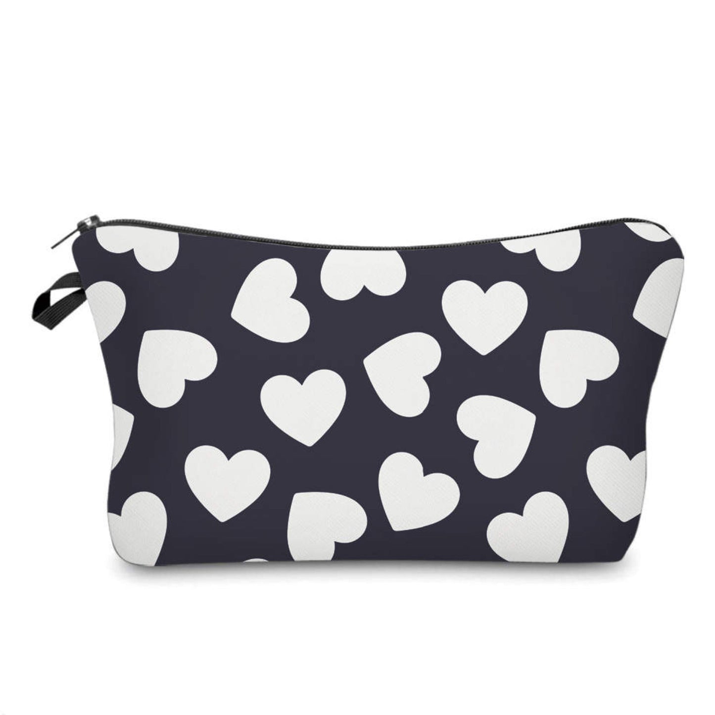Pouch - Heart, Black and White