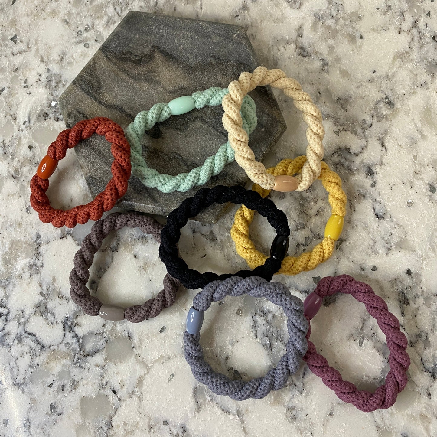 Hair Ties - Twist with Bead