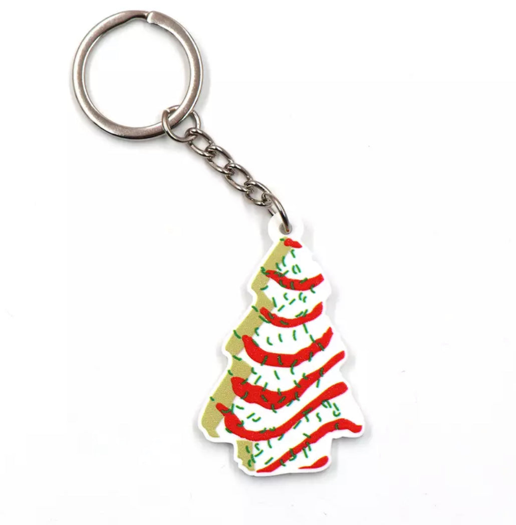 Keychain - Christmas Tree Cake