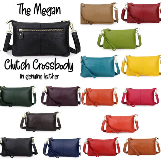 Megan Clutch Crossbody - Genuine Leather - PREORDER
